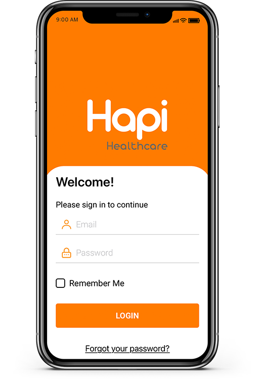 hapi healthcare mobile app
